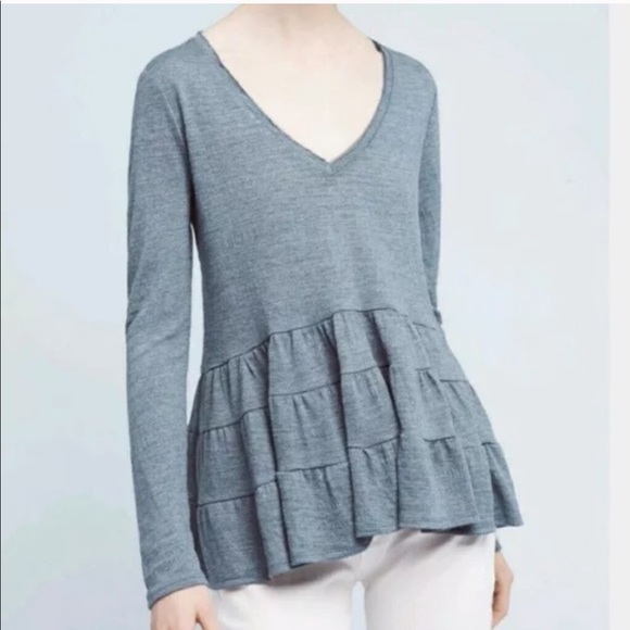 Anthropologie Tops - Anthropologie Deletta Thea Tiered Ruffle Top NWT